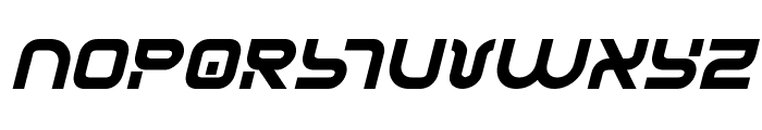Yukon Tech Semi-Italic Font UPPERCASE