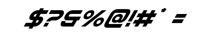 Yukon Tech Super-Italic Font OTHER CHARS
