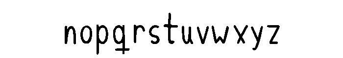 Yuyu Regular Font LOWERCASE