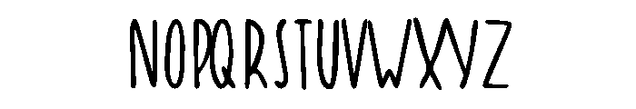Yuyu Short Regular Font UPPERCASE