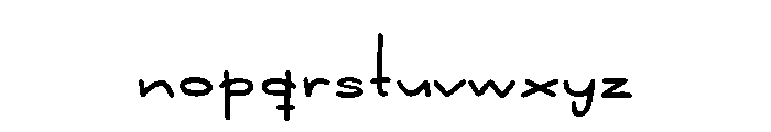 Yuyu Short Regular Font LOWERCASE