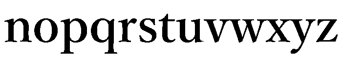 YuMincho Demibold Font LOWERCASE