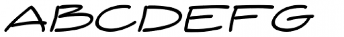 Yuba BTN Expanded Oblique Font LOWERCASE