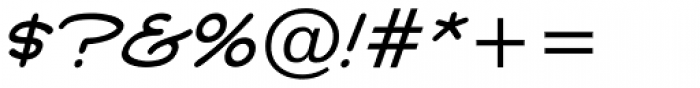 Yuba BTN Oblique Font OTHER CHARS