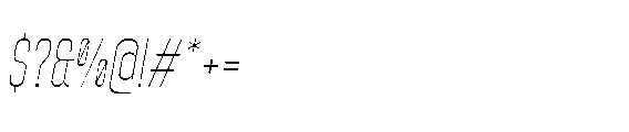Yuedsans Extra Light Italic Font OTHER CHARS
