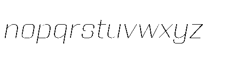 Yuenyong Extra Light Italic Font LOWERCASE