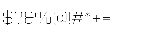 Yuenyong Extra Light Font OTHER CHARS