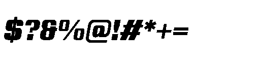Yuenyong Loopless Black Italic Font OTHER CHARS