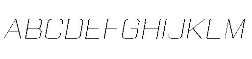 Yuenyong Loopless Extra Light Italic Font UPPERCASE