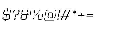 Yuenyong Loopless Italic Font OTHER CHARS
