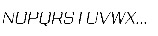 Yuenyong Loopless Italic Font UPPERCASE