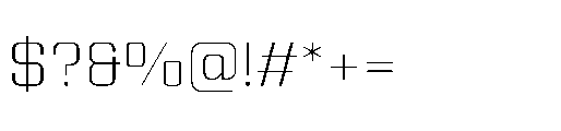 Yuenyong Loopless Light Font OTHER CHARS