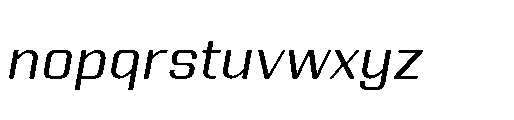 Yuenyong Loopless Medium Italic Font LOWERCASE