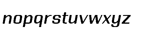 Yuenyong Loopless Semi Bold Italic Font LOWERCASE