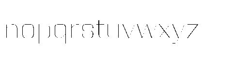Yuenyong Loopless Thin Font LOWERCASE