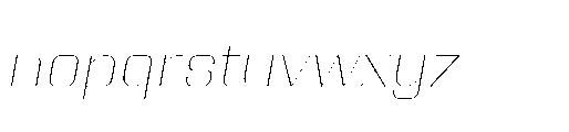 Yuenyong Thin Italic Font LOWERCASE