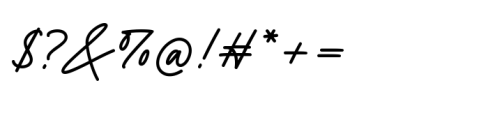 Yustine Signature Regular Font OTHER CHARS