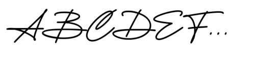 Yustine Signature Regular Font UPPERCASE