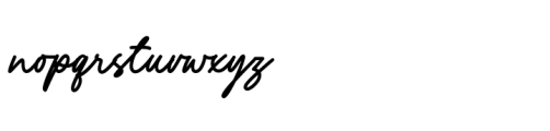 Yustine Signature Regular Font LOWERCASE