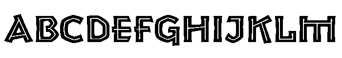 Yule Inline Font UPPERCASE
