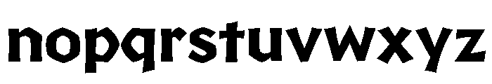 Yule Klein Heavy Font LOWERCASE