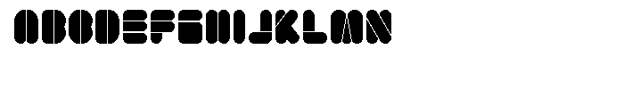 Yuki Lined Bold Font LOWERCASE