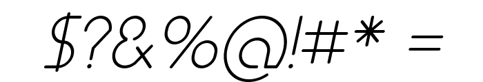 YuriaItalic Font OTHER CHARS