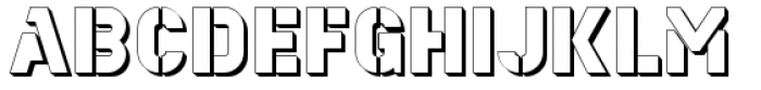 YWFT Estenceler Shadow Font LOWERCASE