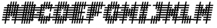 YWFT OverCross Bold Oblique Font UPPERCASE