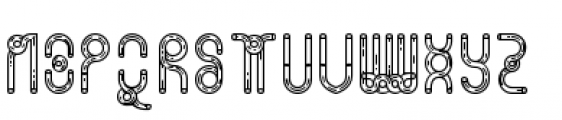 YWFT Pipe Outline Font UPPERCASE