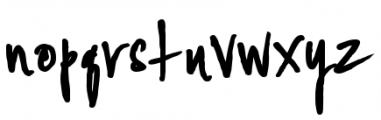 YWFT Signature Alternate Font LOWERCASE