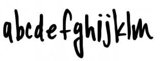 YWFT Signature Regular Font LOWERCASE