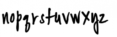 YWFT Signature Regular Font LOWERCASE