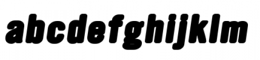 YWFT Ultramagnetic Black Oblique Font LOWERCASE
