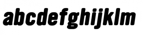 YWFT Ultramagnetic Extra Bold Oblique Font LOWERCASE