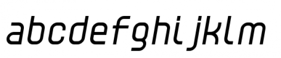 YWFT Unisect Bold Oblique Font LOWERCASE