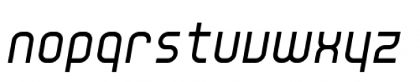 YWFT Unisect Bold Oblique Font LOWERCASE