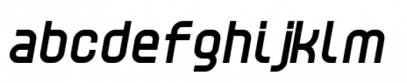 YWFT Unisect Extra Bold Oblique Font LOWERCASE