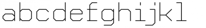 YWFT Formation UltraLight Font LOWERCASE