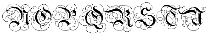 YWFT Fraktur Monogram Font LOWERCASE