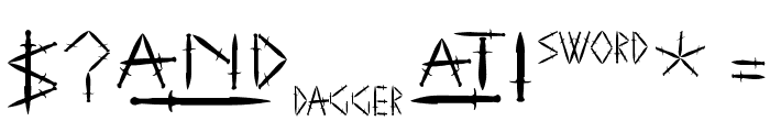 YY Sword and Dagger Font OTHER CHARS