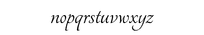 Zapfino Extra Regular Font LOWERCASE