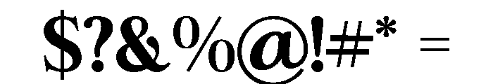 Zafira Serif ExtraBold Font OTHER CHARS