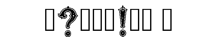 Zahir Regular Font OTHER CHARS