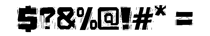 Zamba Cut Font OTHER CHARS
