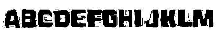 Zamba Cut Font UPPERCASE