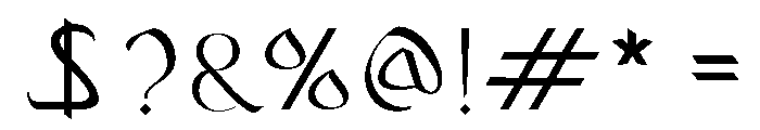 Zamrani Regular Font OTHER CHARS