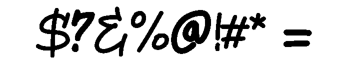 Zaplow Font OTHER CHARS