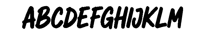 Zappy Bold Font UPPERCASE