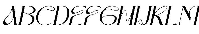 Zavera Italic Font UPPERCASE